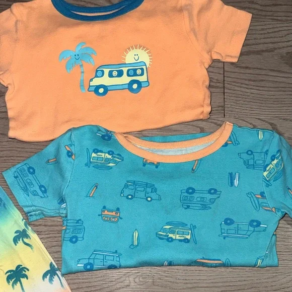Cat & Jack Kids Pajama Set - Orange, Blue, and Multicolor - Picture 2 of 3
